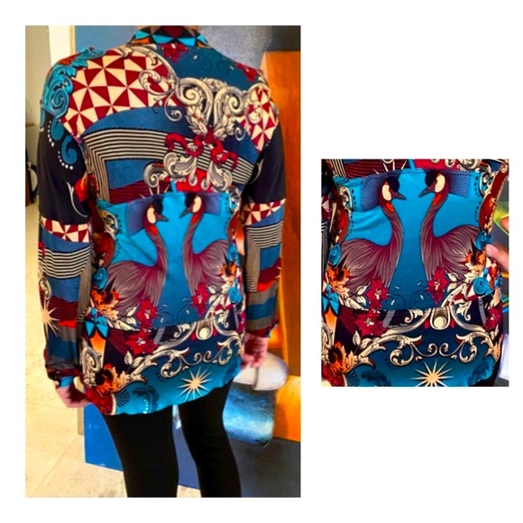 🇧🇷ADRIANA BARRA DESIGNER  100% VISCOSE BLOUSE - Picture 10 of 16